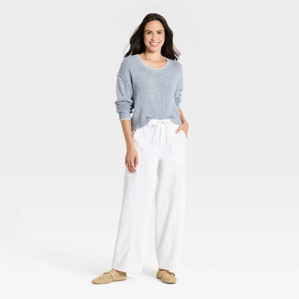 Universal Thread Light Blue Knit V-Neck Sweater - Picture 3 of 3
